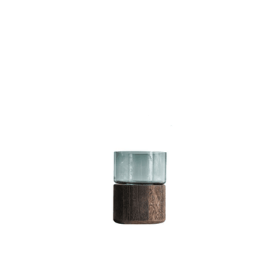 Tranquility Wooden Base Glass Vases - Lily & Eden