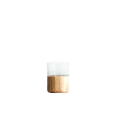 Tranquility Wooden Base Glass Vases - Lily & Eden