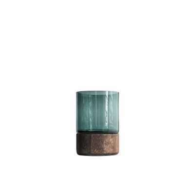 Tranquility Wooden Base Glass Vases - Lily & Eden