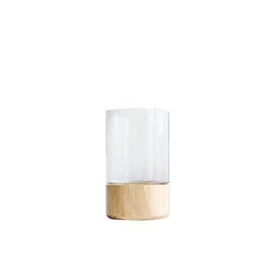 Tranquility Wooden Base Glass Vases - Lily & Eden