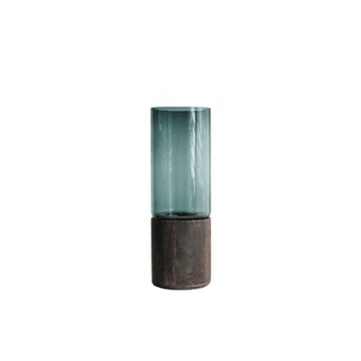 Tranquility Wooden Base Glass Vases - Lily & Eden