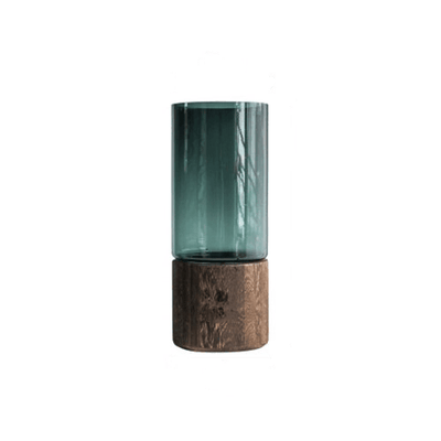 Tranquility Wooden Base Glass Vases - Lily & Eden