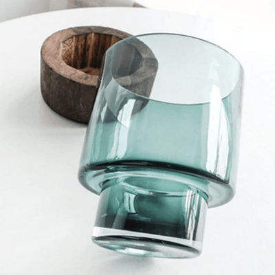 Tranquility Wooden Base Glass Vases - Lily & Eden
