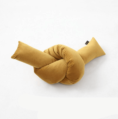 Velvety Retro Shapes Pillow Knot Strip / Goldenrod | Lily & Eden