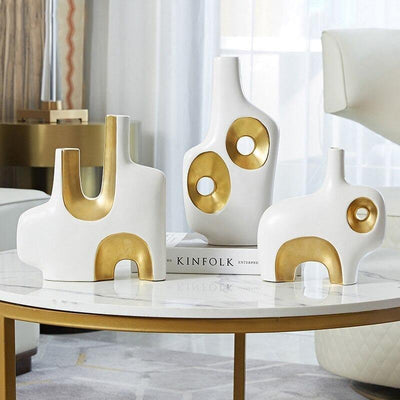 Gold Abstract Vases - Lily & Eden