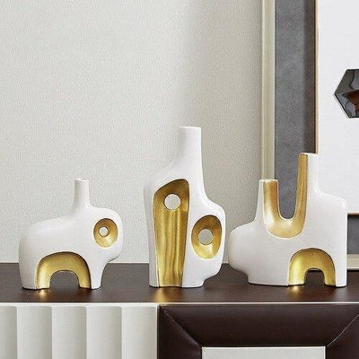 Gold Abstract Vases - Lily & Eden