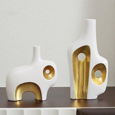 Gold Abstract Vases - Lily & Eden