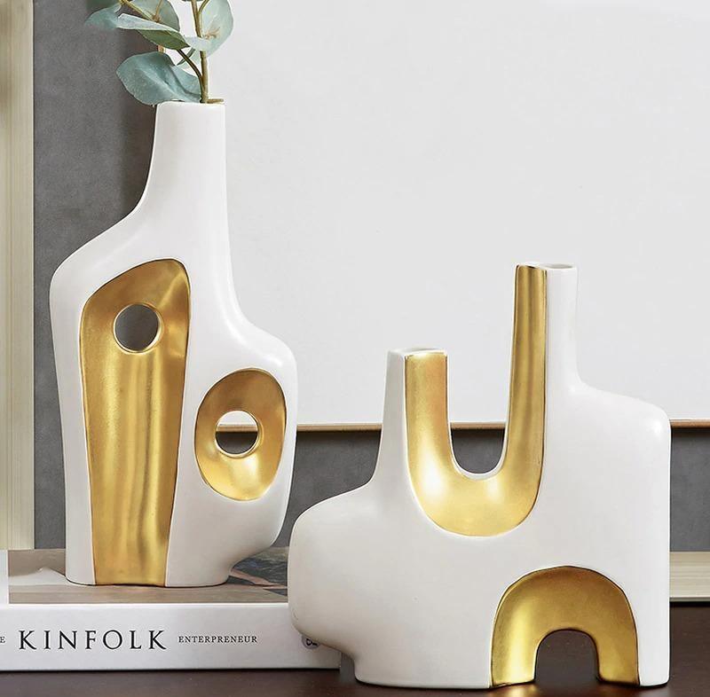 Gold Abstract Vases - Lily & Eden