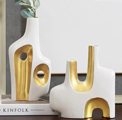 Gold Abstract Vases - Lily & Eden