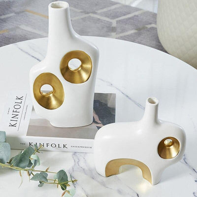 Gold Abstract Vases - Lily & Eden