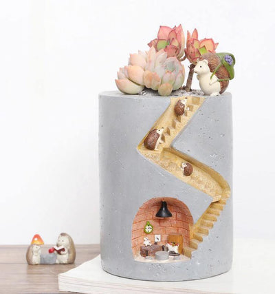 Animal Secret Home Planter Pot Hedgehog | Lily & Eden