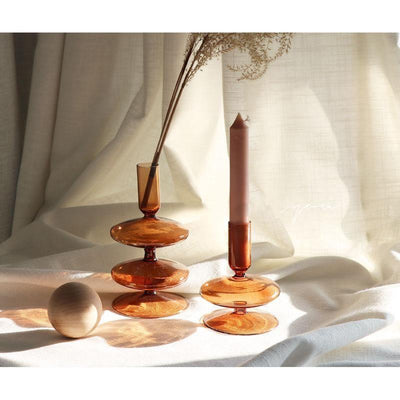 Fall Glass Taper Candle Stick Holders - Lily & Eden
