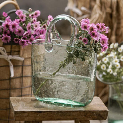 Bag & Basket Glass Vase - Lily & Eden