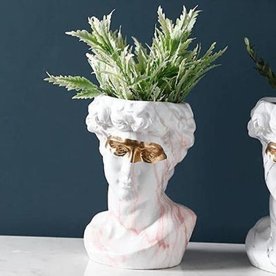 Ceramic David Head Planter Pot Sculpture - Lily & Eden