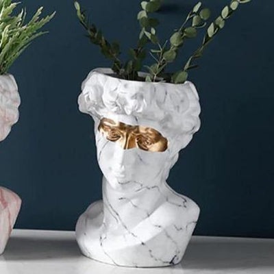 Ceramic David Head Planter Pot Sculpture - Lily & Eden
