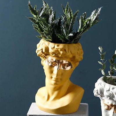 Ceramic David Head Planter Pot Sculpture - Lily & Eden