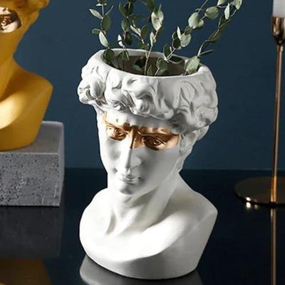 Ceramic David Head Planter Pot Sculpture - Lily & Eden