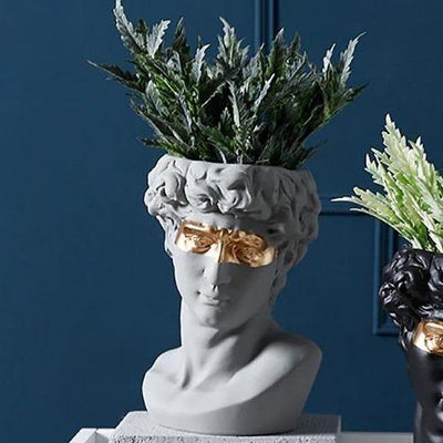 Ceramic David Head Planter Pot Sculpture - Lily & Eden