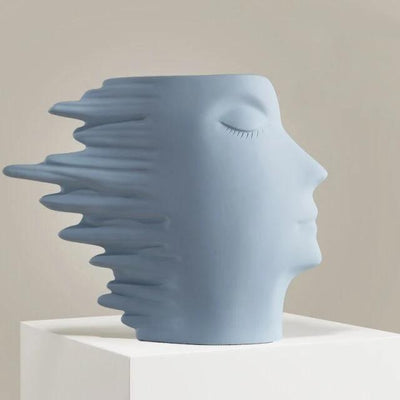 Faces in the Wind Vase LightSteelBlue | Lily & Eden