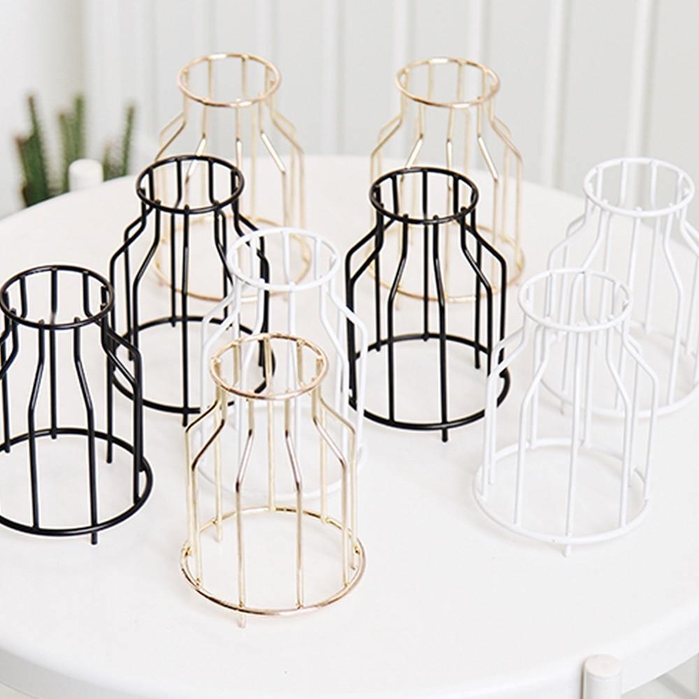 Iron and Ceramic Vase with Grated Design - Lily & Eden