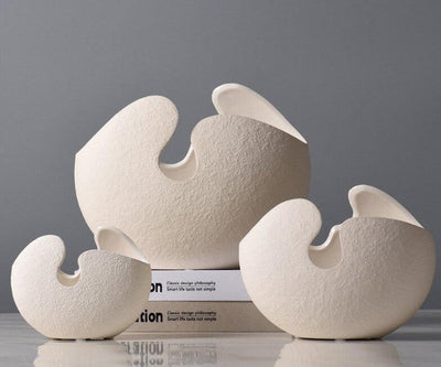 Hani White Broken Egg Vases - Lily & Eden