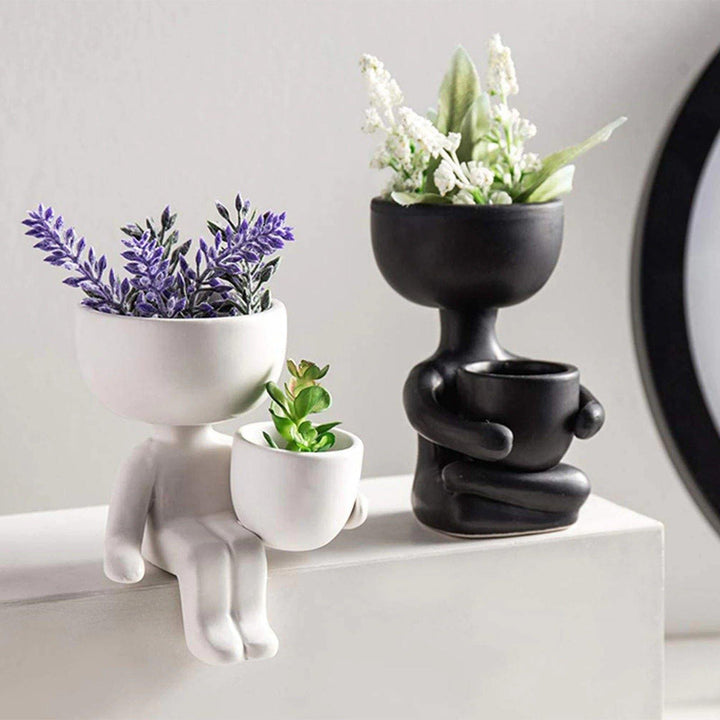 succulent people Petite Person Clay Succulent Planter – Lily & Eden