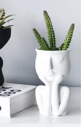 Ceramic Cupping Face Planter - Lily & Eden