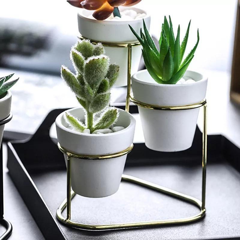 Ceramic Planters with Stand - Lily & Eden