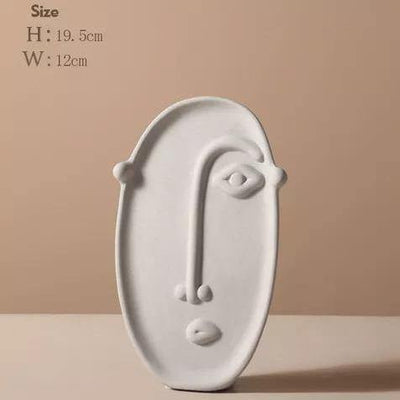 Modern Face Ceramic Vase - Lily & Eden