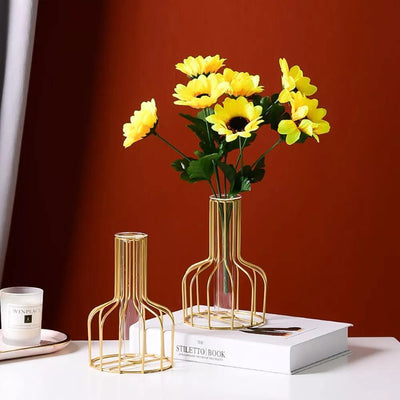 Vase with Test Tube and Iron Stand - Lily & Eden