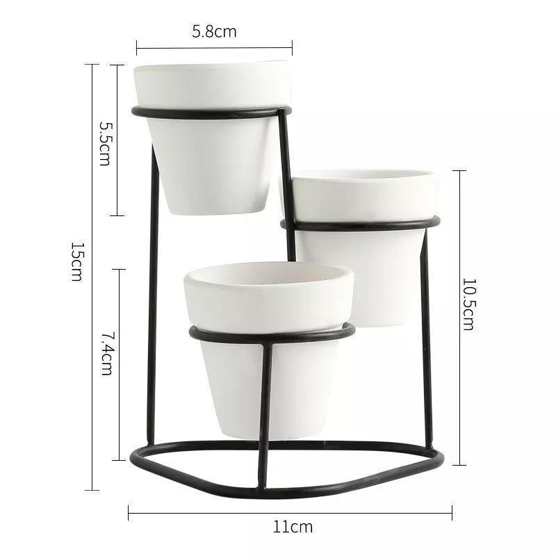 Ceramic Planters with Stand - Lily & Eden