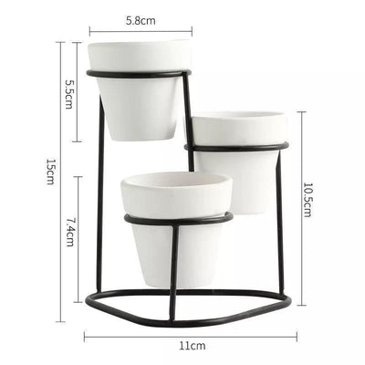 Ceramic Planters with Stand - Lily & Eden