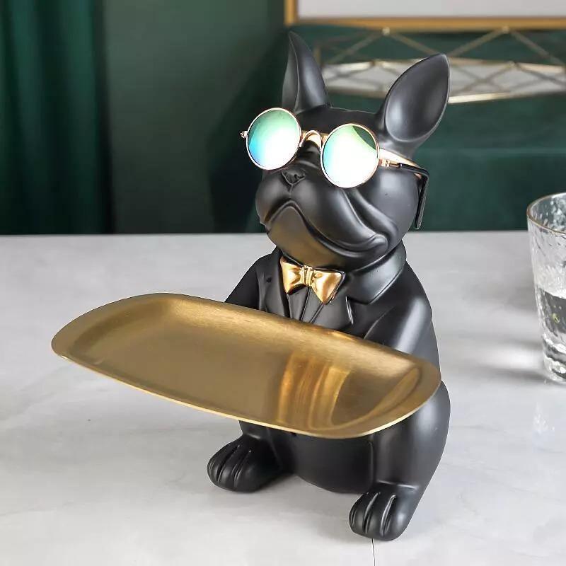 Awesome French Bulldog Money Box and Tray Sculpture - Lily & Eden