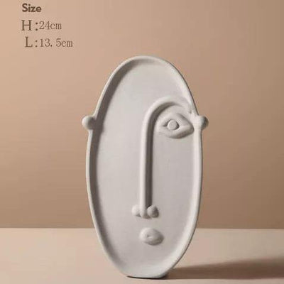 Modern Face Ceramic Vase - Lily & Eden