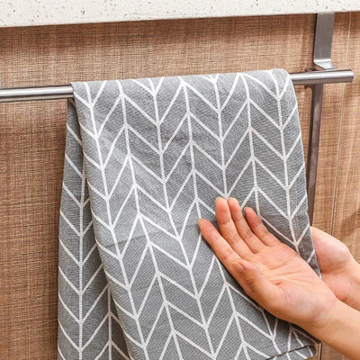 Stainless Steel Towel Rack for Cabinet Doors - Lily & Eden