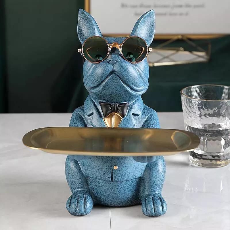 Awesome French Bulldog Money Box and Tray Sculpture - Lily & Eden