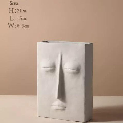 Modern Face Ceramic Vase - Lily & Eden