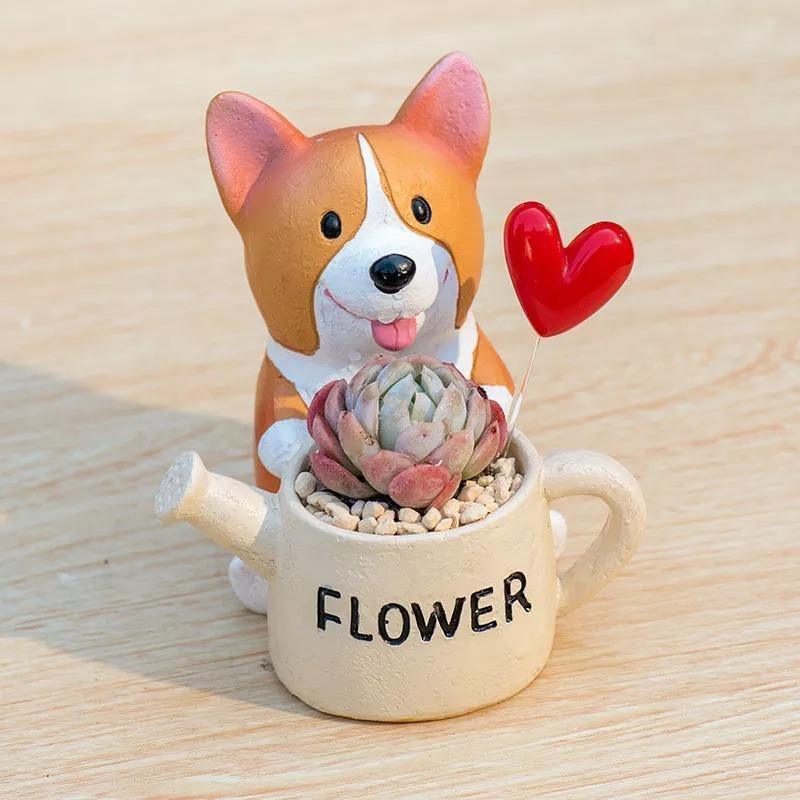 corgi plant pot Corgi Plant Holder Watering Can