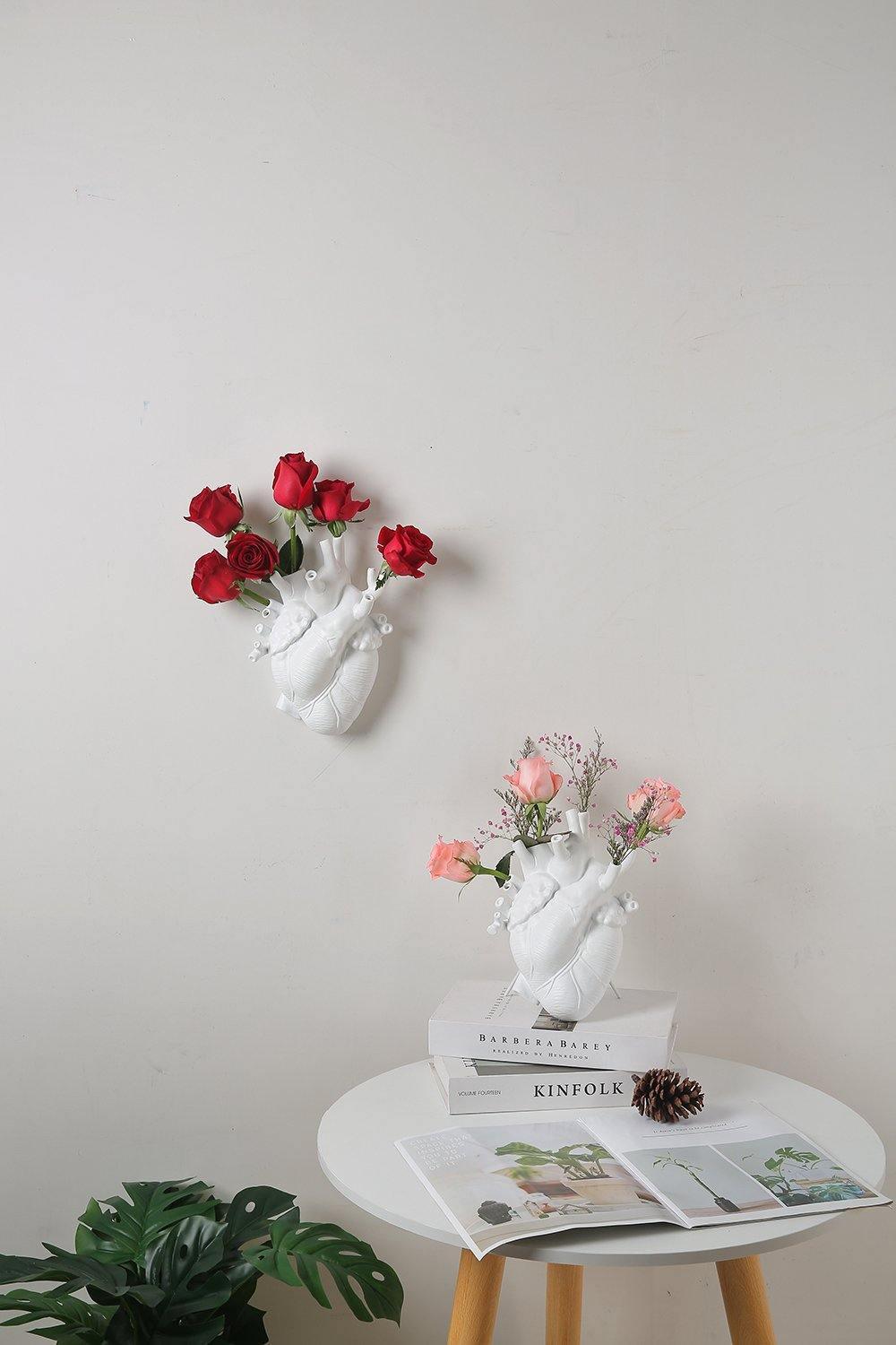 Heart-Shaped Ceramic Vase - Lily & Eden