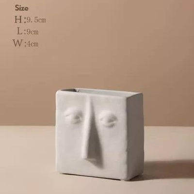 Modern Face Ceramic Vase - Lily & Eden