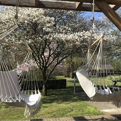 Handcrafted Macrame Hanging Hammock Swing Seat - Lily & Eden