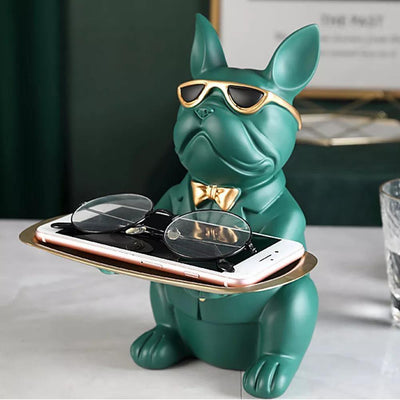 Awesome French Bulldog Money Box and Tray Sculpture - Lily & Eden