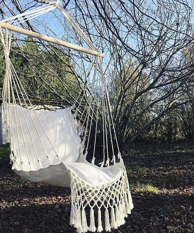 Handcrafted Macrame Hanging Hammock Swing Seat - Lily & Eden