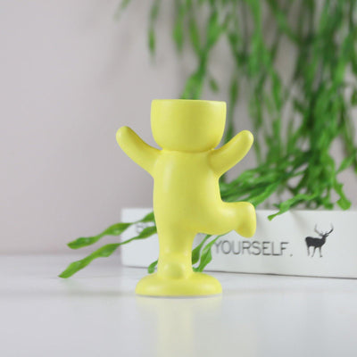 Little Human Ceramic Succulent Planter Hooray / Yellow | Lily & Eden