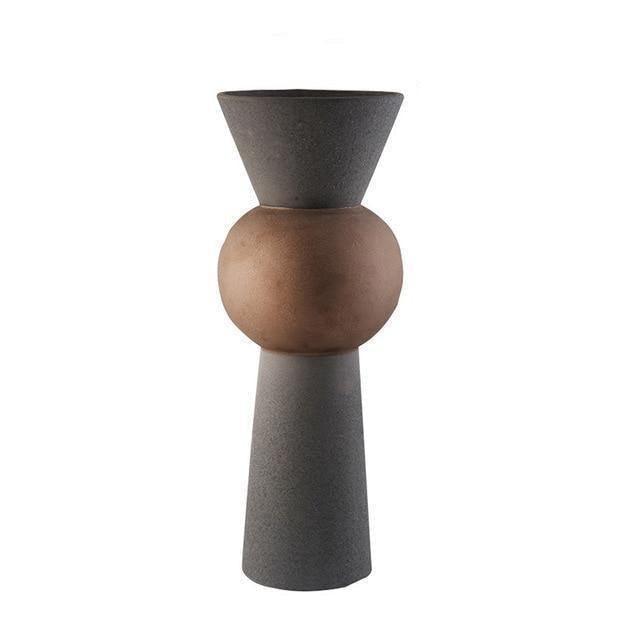 Juniper Ceramic Vases Brown Ball Cylinder | Lily & Eden