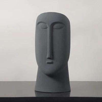 Landon Abstract Face Vases Large Black | Lily & Eden