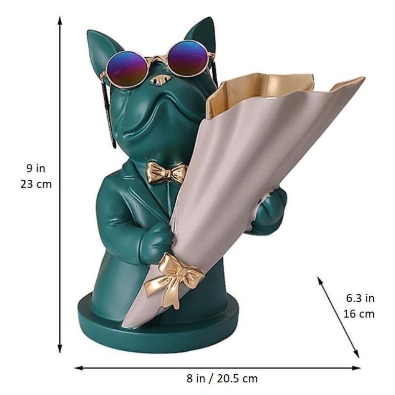 French Bulldog Floral Vase - Lily & Eden