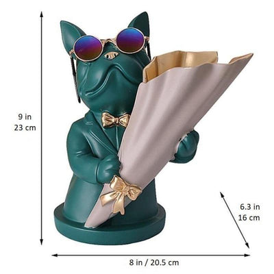French Bulldog Floral Vase - Lily & Eden