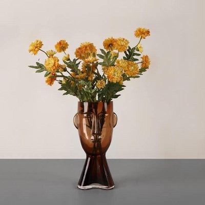 Artistic Face Handblown Glass Vase - Lily & Eden