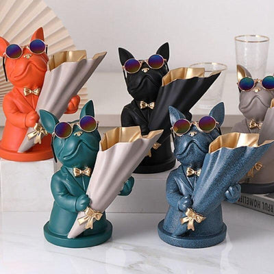 French Bulldog Floral Vase - Lily & Eden